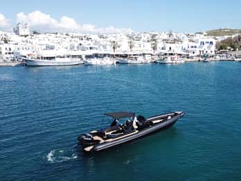 Private full-day boat cruise from Mykonos to Paros island