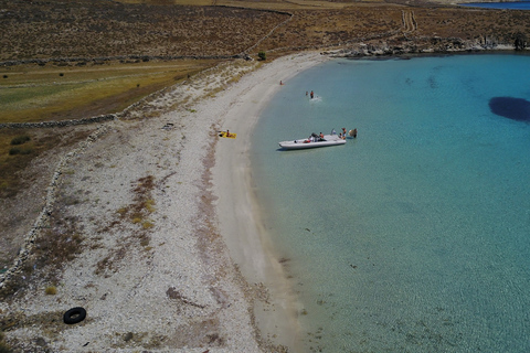 Von Ornos aus: Private Kreuzfahrt von Mykonos nach Delos und zur Insel Rhenia