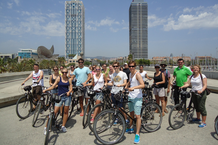 Barcelona Bike Tour with a Break on a Beach Terrace Bar Morning Bike Tour w/ Break on a Beach Terrace Bar