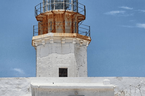 Visite du phare d'Armenistis au coucher du soleil