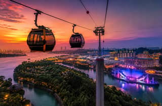 Singapur: Seilbahnfahrt mit Wings-of-Time-Show