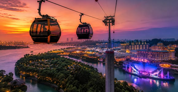 Singapore: Cable Car Ride with Wings of Time Show