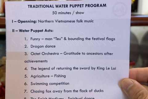 Hanoi: Water Puppet Theater Show Tickets 2nd Floor Tickets