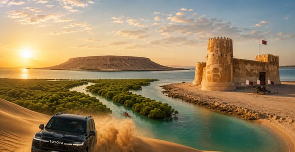 Doha: Desert Safari and North of Qatar Tour with Transfers
