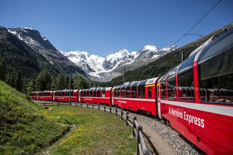 St. Moritz to Tirano: Bernina Express Panorama Train Ticket