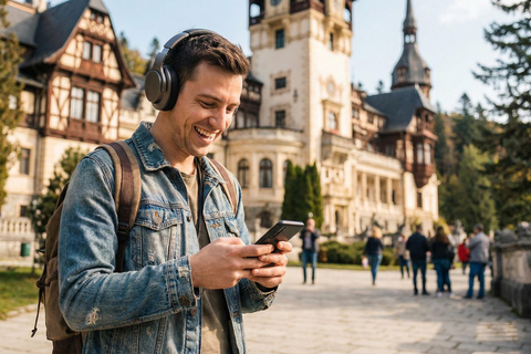 Bucharest : Bran Castle, Peles Castle & Brasov Medieval Tour Audio Guide (Multiple Languages)