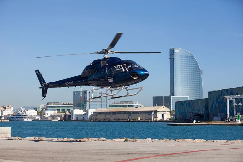  Barcelona: Walking Tour, Sailing Trip & Helicopter Flight 