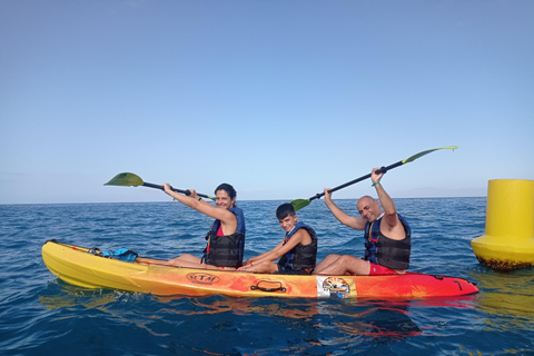 Tenerife:Kayak et plongée en apnée avec les tortuesExcursion en kayak + plongée avec masque et tuba avec observation des tortues et des dauphins