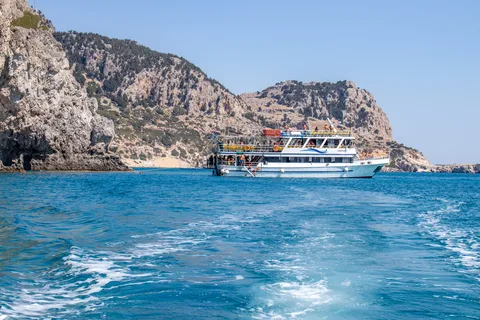 Rhodes: Full Day East Coast Bay to Bay Boat Trip with Lunch