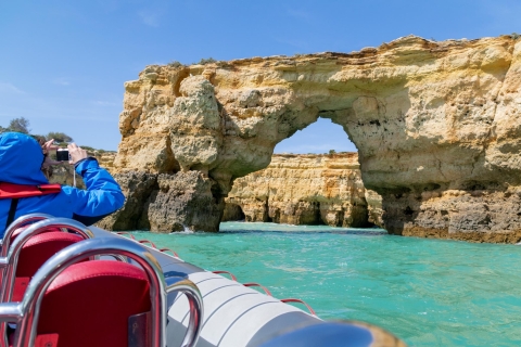 Albufeira: delfiny, jaskinie Benagil i wycieczka łodzią wzdłuż wybrzeża