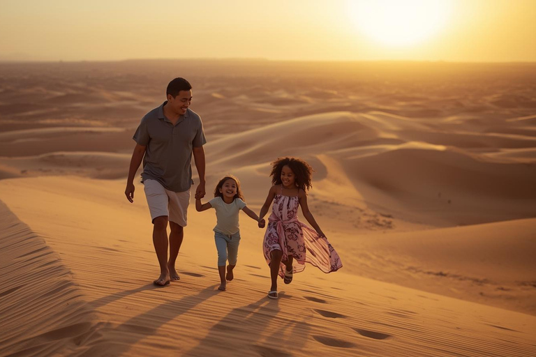 Doha Family Friendly Desert Safari with Camel Ride Shared Desert Safari Tour Dune Bashing & Camel Ride