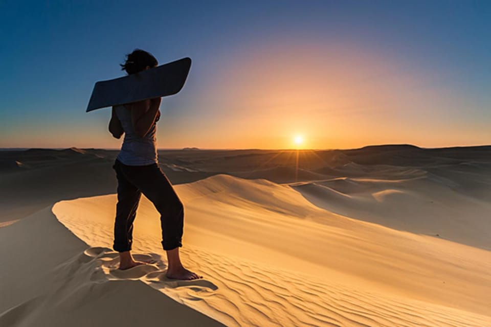 Agadir/ Taghazout, Sandboard en petit groupe dans le désert - Hizvo