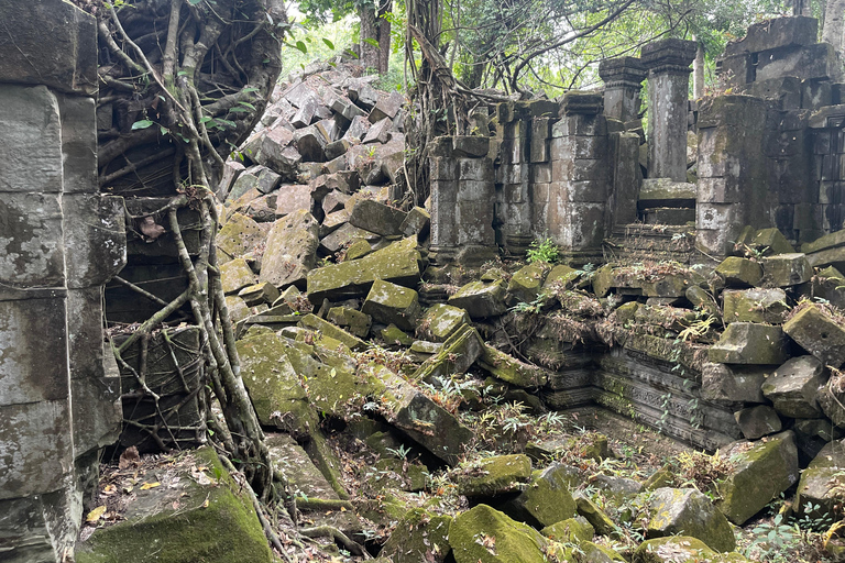 Beng Mealea Banteay Srei and Phnom Kulen Waterfall Day Tour Small-Group Tour