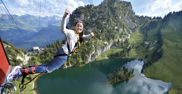 From Interlaken: Stockhorn Bungee Jump