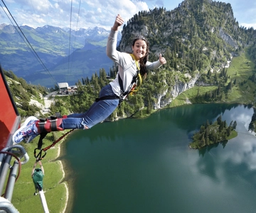From Interlaken: Stockhorn Bungee Jump