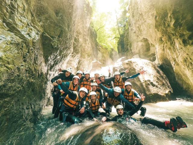 Visit From Interlaken Local Canyoning Trip in Fukuoka