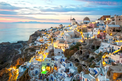 Santorini: esperienza combinata con crociera al vulcano e tour in autobus dell&#039;isola