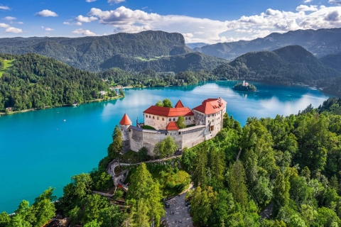 Z Lublany: wycieczka do jaskini Postojna i jeziora Bled z biletami