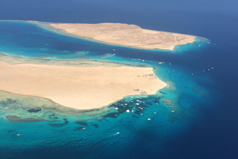 Hurghada: visite de trois îles en hors-bord avec prise en charge à l'hôtel