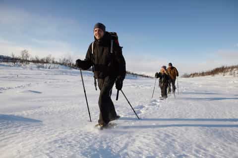 Snowshoeing in Breivikedet