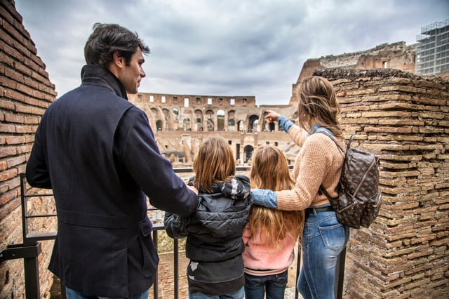 Roma: Coliseo, Foro y Panteón para niños con helado