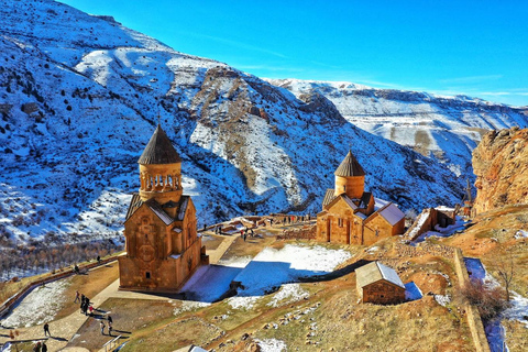 From Yerevan: Tatev, Noravank & Shaki Waterfall Day Trip Group Tour in English Speaking Guide
