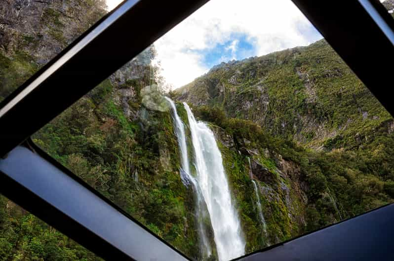 milford sound nature cruise on premium glass roof catamaran