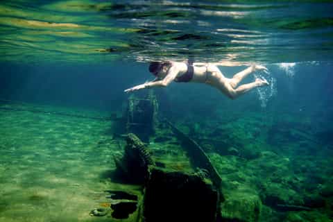 Falasarna: Snorkeling at a WWII Plane Wreck Underwater