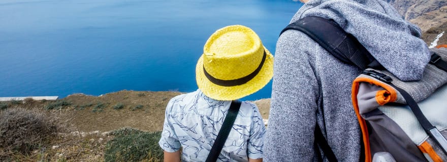 Santorin : Randonnée matinale Private Vistas avec dégustations