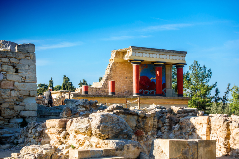 Heraklion: tour privado de Knossos y cata de vinos con almuerzo