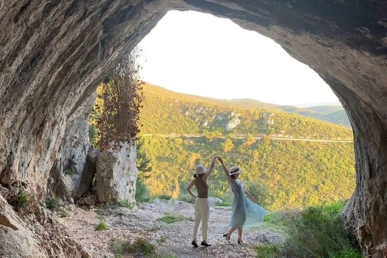 Zante: Tour al tramonto alle grotte di Agalas e al punto panoramico di MyzithresZante: tour al tramonto alle grotte di Agalas e al punto panoramico di Myzithres