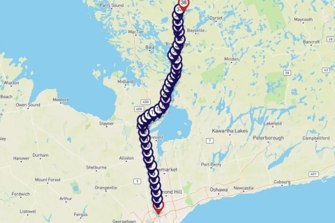 Between Huntsville and Toronto: Audio App Driving Tour Between Toronto and Huntsville: Audio App Driving Tour