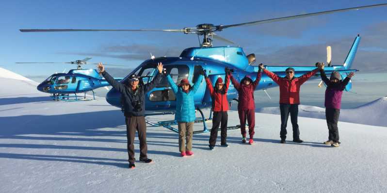 Miasto Franz Josef: lot helikopterem na 3 lodowcu z lądowaniem