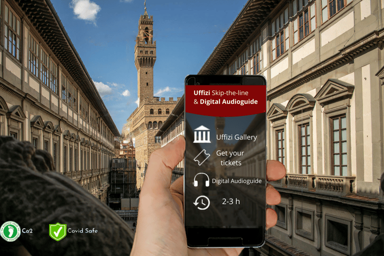 Bilet wstępu bez kolejki do Galerii Uffizi i cyfrowy audioprzewodnikBilet wstępu do Uffizi bez kolejki i cyfrowy audioprzewodnik