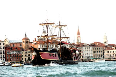Venezia: tour del galeone in barca della laguna di Venezia e pranzo