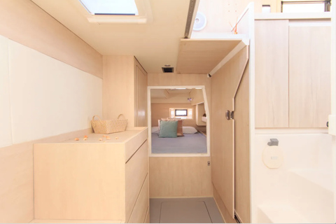 Kartagena: rejs katamaranem 43 Leopard po wyspach RosarioKartagena: 8-godzinny rejs katamaranem Leopard 43 po wyspach Rosario