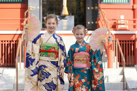Tokyo: Asakusa Kimono Rental with Hairstyling & Photoshoot Female Basic Packages