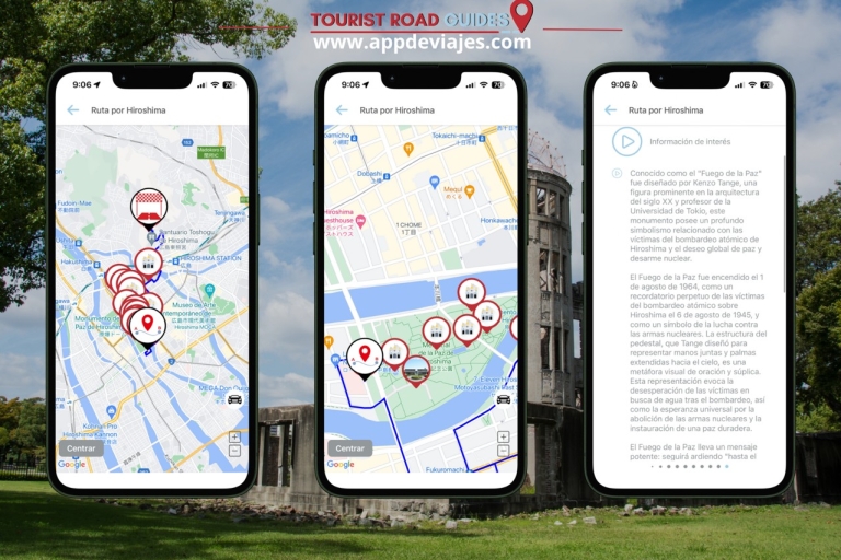 App Self-guided Audio guide routes Visit Hiroshima