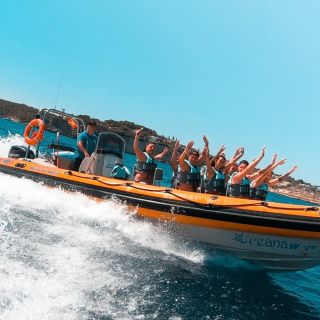 Magaluf: Boat Adventure with Beach Activities and Snacks