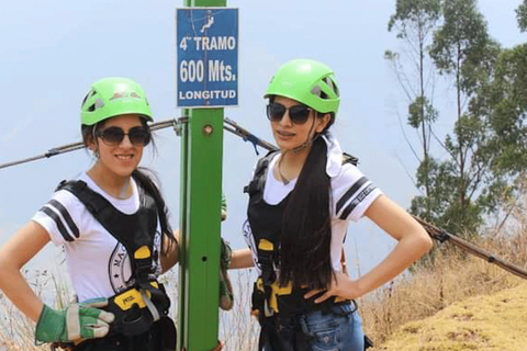 Desde Cusco: tour de medio día en tirolina por el Valle Sagrado