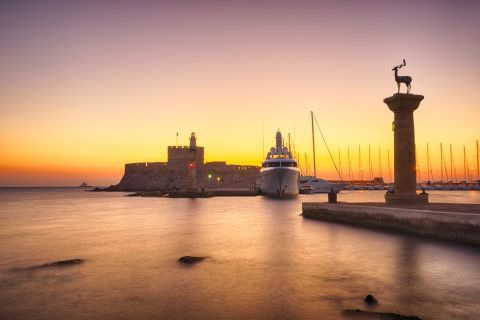 Faliraki: Evening RIB Cruise with Champagne and Sunset Views