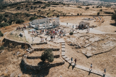 Île de Naxos : Visite guidée en bus avec arrêt baignade à Apollonas