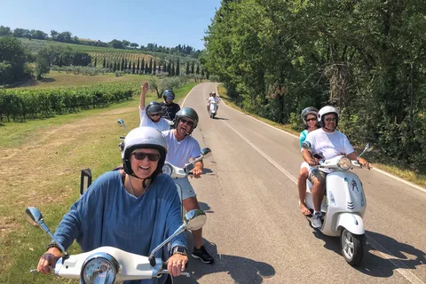 Флоренция: тур на закате в Кьянти на Vespa с дегустацией вина и масла