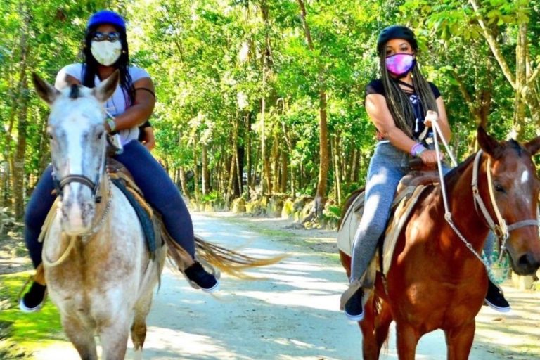 Riviera Maya: paardrijden, zipline en ATV-avontuurPaardrijtocht, zipline en ATV-avontuur - Gedeelde ATV