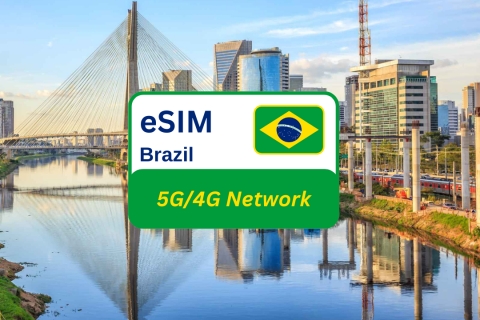 São Paulo: Brazil eSIM Data Plan for Travelers 5 GB/30 Days