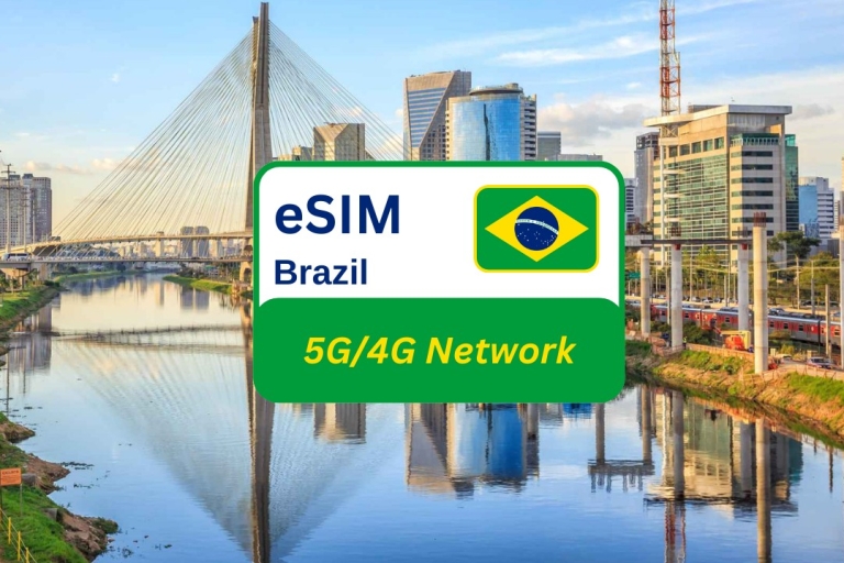 São Paulo: Brazilië eSIM Data Plan voor reizigers5 GB/30 dagen