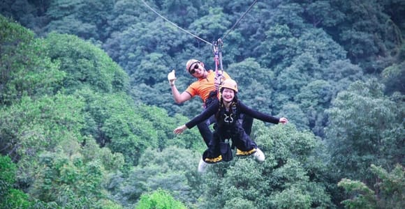 Chiang Mai: Express Jungle Zipline Adventure with Buffet