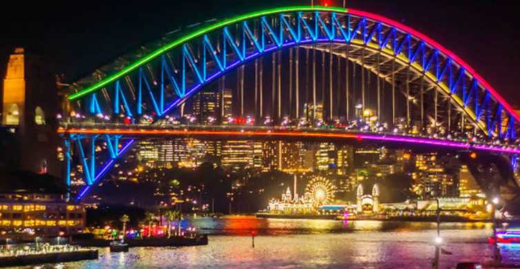Sydney 1.5 Hour Vivid Harbor Cruise with Canapes GetYourGuide