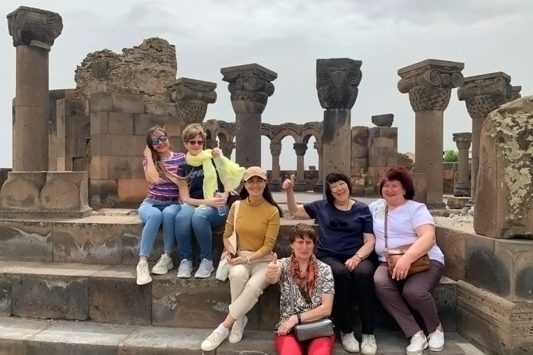 From Yerevan: Echmiadzin Mother Cathedral and Zvartnots Tour Bilingual English-Armenian-language group