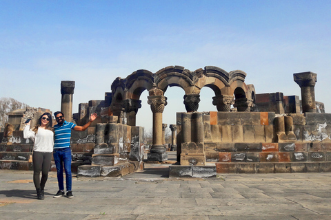 From Yerevan: Echmiadzin Mother Cathedral and Zvartnots Tour Bilingual English-Armenian-language group